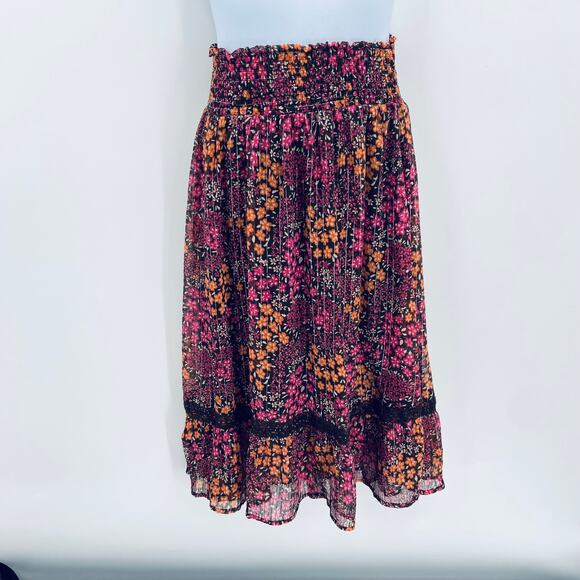 Justice Floral Peasant Hi-Low Skirt - Size 10 - Flowy - Picture 1 of 6